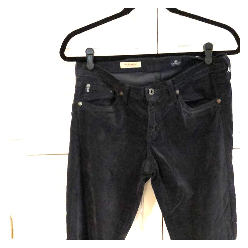 AG The Legging Super Skinny in Navy Velour 29R